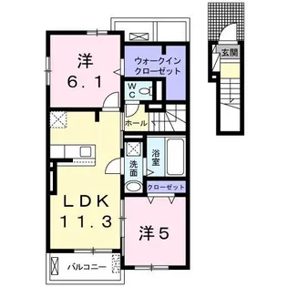 HALO A棟【2階】の間取り