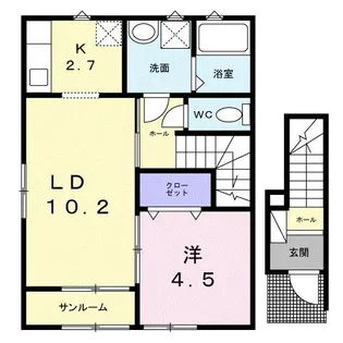 フォルトーナV【2階】の間取り