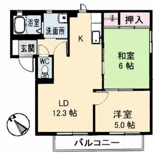 シャーメゾン深山【1階】の間取り