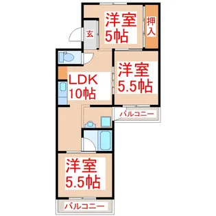 Y’sVILLAGE II【4階】の間取り