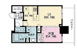 東京都港区芝浦2【マンション】の間取り