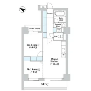 東京都文京区音羽1【マンション】の間取り