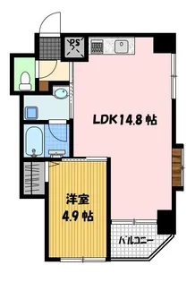 コア筑後町【3階】の間取り