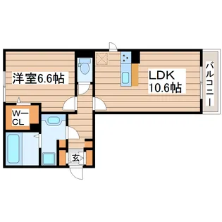 D-room荒井東【2階】の間取り