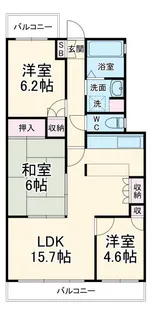 エルシティ新浦安 四番館【7階】の間取り