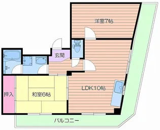ルミエール中宮【3階】の間取り