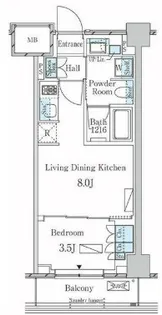 ラティエラ武蔵小杉【5階】の間取り