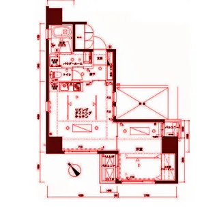 the TACT YOKOHAMA【7階】の間取り