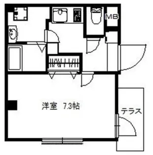 シャンボール中野【1階】の間取り