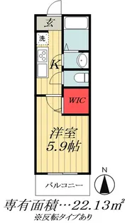 千葉県市川市八幡5【アパート】の間取り