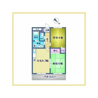 スカイヴィラ綾瀬【3階】の間取り