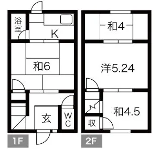 愛知県名古屋市中川区打中1【一戸建】の間取り