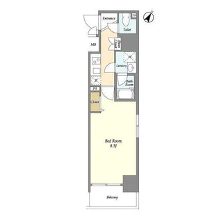 アクシーズタワー新都心【9階】の間取り