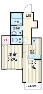 ナーシサス・コート大倉山B棟【1階】の間取り
