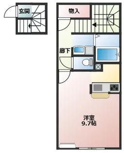 ロハスE【2階】の間取り