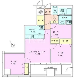 東京都中央区新川1【マンション】の間取り