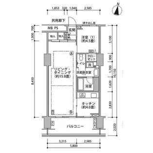 東雲キャナルコートCODAN17号棟【5階】の間取り