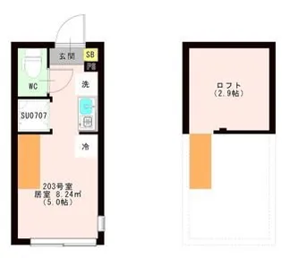 OTAS 代田橋【2階】の間取り
