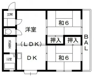 三上マンション【2階】の間取り