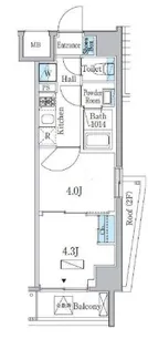 プライマル門前仲町【7階】の間取り