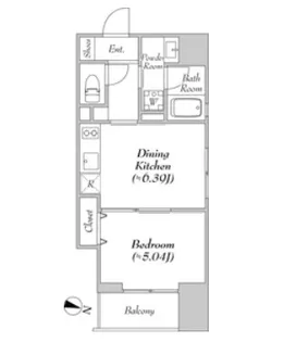 ELSTANZA神田須田町 エルスタンザ神田須田町【2階】の間取り