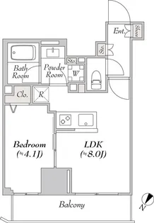 ルミーク北品川【6階】の間取り