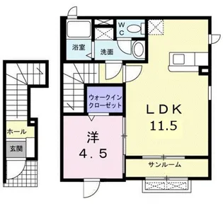 ジェルメ ライム【2階】の間取り