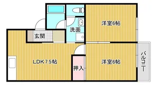 レイクハイム瀬田【1階】の間取り