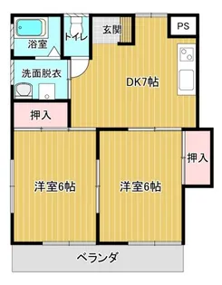 しょうぶだにハイツ【2階】の間取り