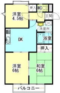 福島県いわき市小名浜住吉字飯塚【アパート】の間取り
