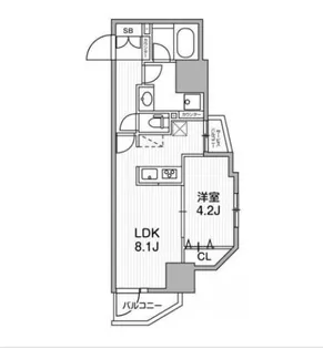 東京都台東区三筋1【マンション】の間取り