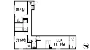 サンロイヤル1【1階】の間取り