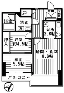 ロイヤルコートときわ台【8階】の間取り