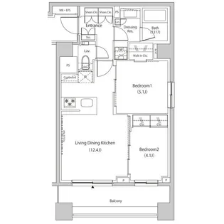 東京都目黒区下目黒1【マンション】の間取り