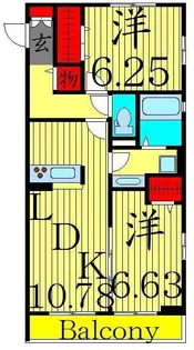 エルサンテ【1階】の間取り