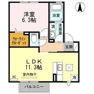 D-ROOM白石東【1階】の間取り