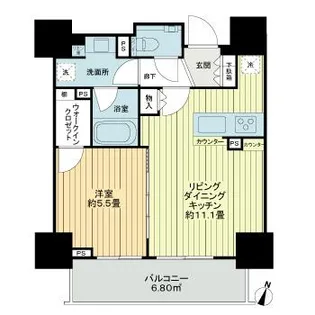 シティハウス四谷三丁目【4階】の間取り