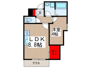 メゾンウエスト【1階】の間取り