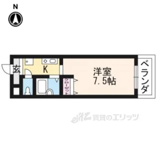 ホワイトハイム北荒見【1階】の間取り