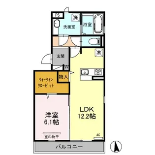 テルメ北石垣【2階】の間取り