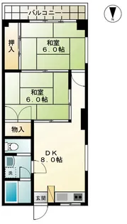渡辺第二マンション【2階】の間取り