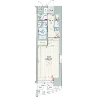 エステムコート難波 II アレグリア【10階】の間取り