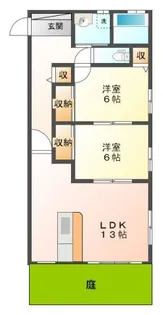 ベリーハイツ【1階】の間取り