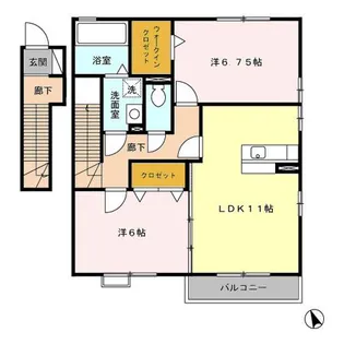 プレフェリート C【2階】の間取り