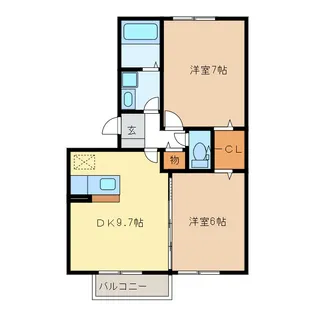 プレミール ボヌール【1階】の間取り