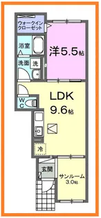 ウィステリアガーデン【1階】の間取り
