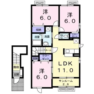 インフィニティーC【2階】の間取り