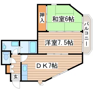 平和マンション長町【1階】の間取り