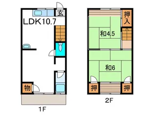 明星荘【1階】の間取り