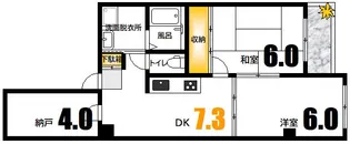 サンライズ舟入川口ビル【5階】の間取り